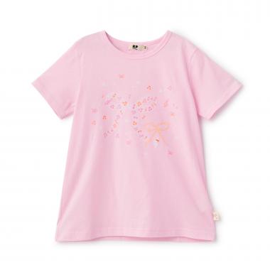 【GOOD PRICE】 ラメリボンプリント Tシャツ