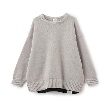 【親子リンク】洗濯機可 Kids裾レイヤードニット