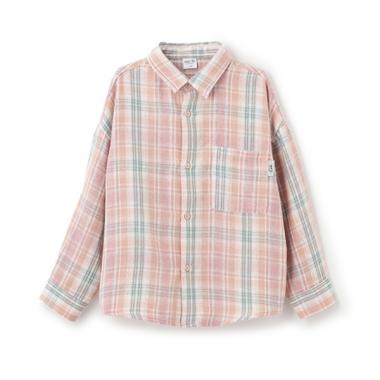 【親子リンク】Kidsピーチキモウチェックシャツ