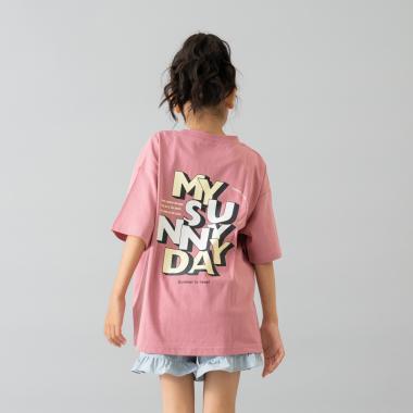 【綿100%】【365D.】夏満喫プリントワイド半袖Tシャツ