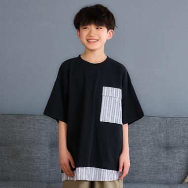 シャツレイヤード風ビッグ半T