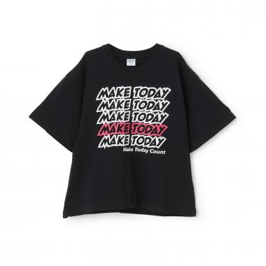 【綿100%】メッセージ5行ロゴ半袖T