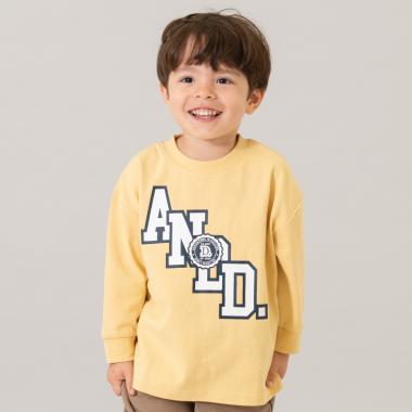 【USAコットン】ANDロゴカレッジワイドロンT