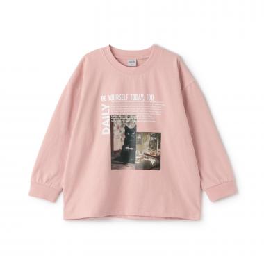 【USAコットン】CATフォトプリントロンT