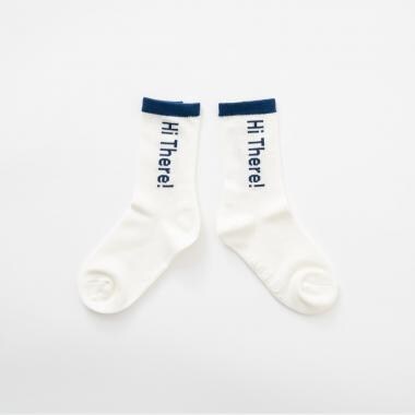 【365D.】バイカラーロゴソックス/靴下