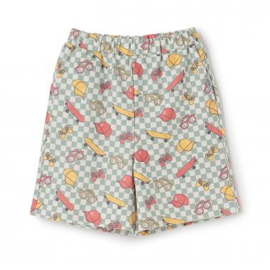 のびっとカットツイル柄ショートパンツ