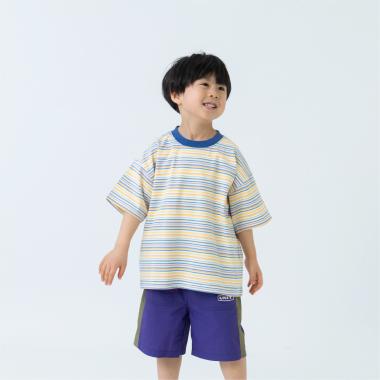 【365D】アソートボーダーワイド半袖T