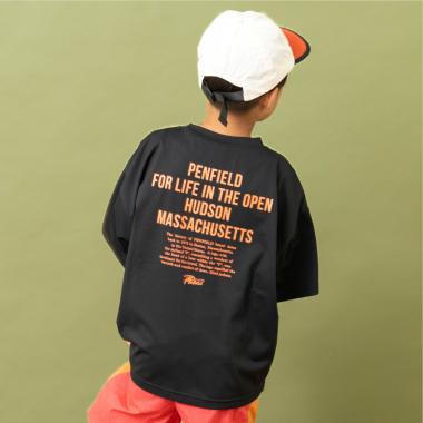 【Penfield】【親子リンク】【接触冷感】キッズメッセージロゴバックBIG Tシャツ