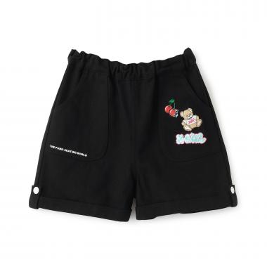 【人気商品再入荷】【直営店で取り扱い無し】ワッペンつき三分丈折り返しショートパンツ
