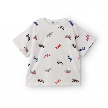 【人気商品再入荷】【直営店で取り扱い無し】ミルズロゴ総柄半袖Tシャツ
