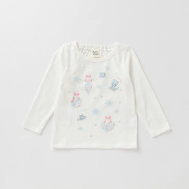 雪の結晶プリントTシャツ