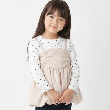 ハートドットビスチェドッキングトップス