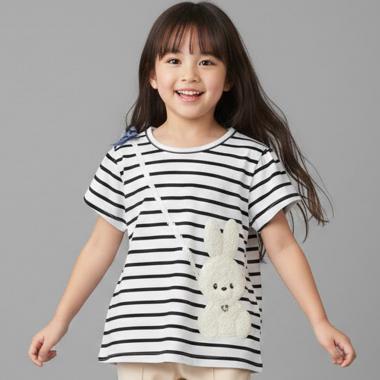 ウサギポシェットモチーフTシャツ