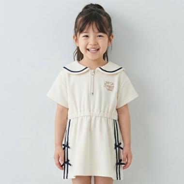 ハーフジップワンピース