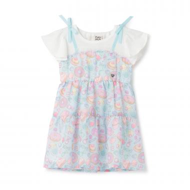 オリジナルプリントシフォンワンピース