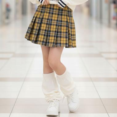 【エンジェルブルー】チェックプリーツスカパン