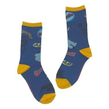 【エンジェルブルー】ナカムラくんロゴ柄ソックス