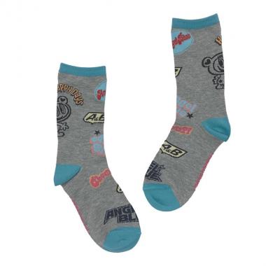 【エンジェルブルー】ナカムラくんロゴ柄ソックス