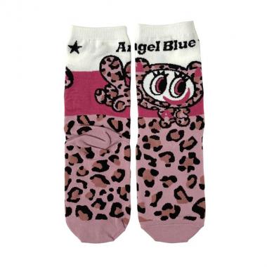 【エンジェルブルー】ひょう柄ナカムラくんソックス
