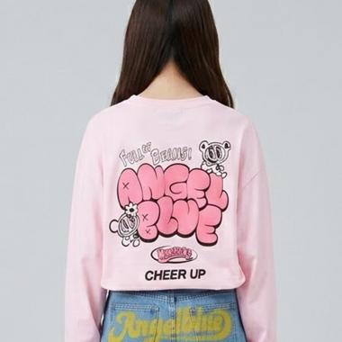 【エンジェルブルー】バックプリントルーズT