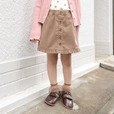 ミニフリルコーデュロイスカパン