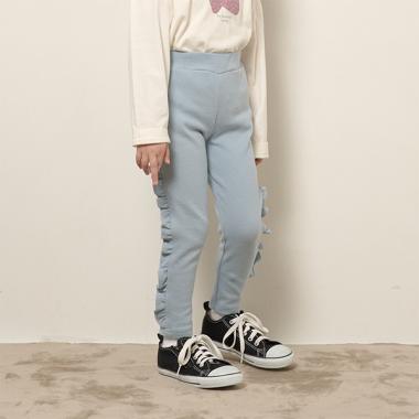 【エニウェアシリーズ】サイドフリル9分丈スリムパンツ