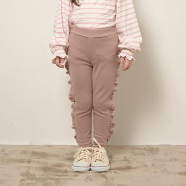 【エニウェアシリーズ】サイドフリル9分丈スリムパンツ