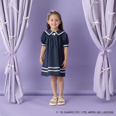 【サンリオキャラクターズ】シナモロールセーラー衿パフワンピース
