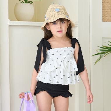 【SWIM】【水着】【UV加工】柄アソートティアードセパレート