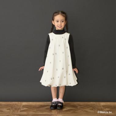 【Miffy】刺しゅう総柄バルーンワンピース