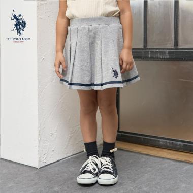 【U.S.POLO ASSN.】スウェットプリーツスカート(インパン付き)