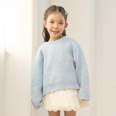 短丈ラメリボンセーター