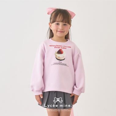 【Lycee mine バレエシリーズ】【裏起毛】ケーキ転写プリントスウェット