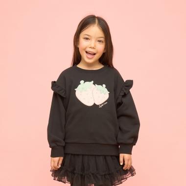 【速乾裏毛】いちごアップリケスウェット