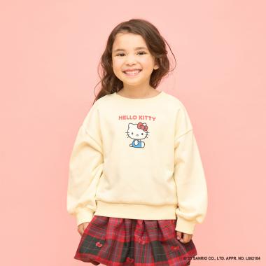 【サンリオキャラクターズ】【どちらが前でもOK】【速乾裏毛】ハローキティ立体リボン付きスウェット