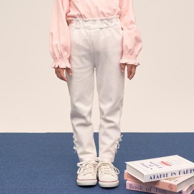 【ともパン】【防汚・速乾】リボンリボンストレートパンツ