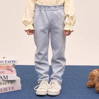 【ともパン】【防汚・速乾】リボンリボンストレートパンツ