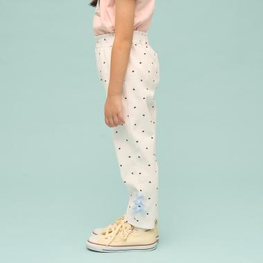 【ともパン】【防汚・速乾】リボンリボンストレートパンツ