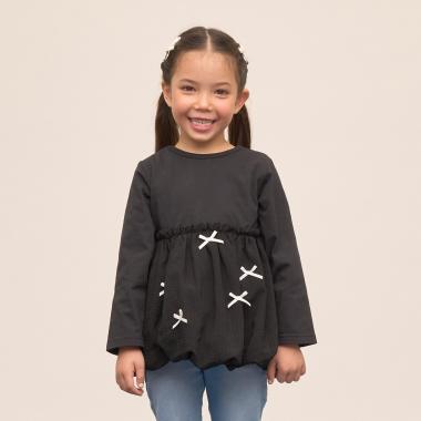 【綿100％】 【速乾・UV・型崩れしない】【どちらが前でもOK】【ムテキT】バルーンペプラムトップス