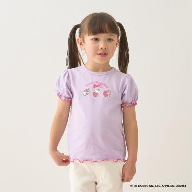 【サンリオキャラクターズ】【速乾・UV・型崩れしない】いちごのおうちプリントTシャツ