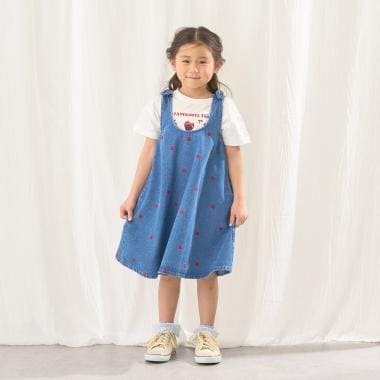 【ともデニ】アソート刺しゅう総柄フレアワンピース