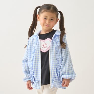 【UV加工】ギンガムチェックフリルブルゾン【Lycee mineバレエシリーズ】