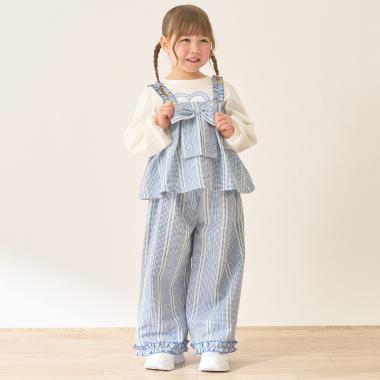 【セットアップ】リボン付きキャミトップス・ゆったりパンツセットアップ【Lycee mine バレエシリーズ】