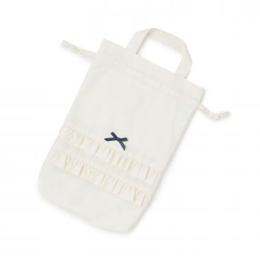 【スクール対応】【撥水・防汚・耐久・UV】リボン付きフリルシューズバック