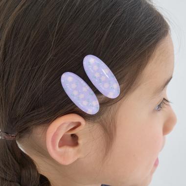 フラワー総柄ヘアクリップ(2コセット)