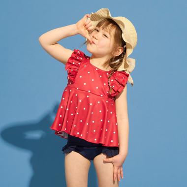 【SWIM】【UVカット】カラバリ豊富セパレート水着（スクール対応あり)