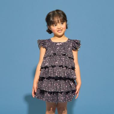 【SWIM】【UVカット】ティアードトップス・ティアードスカートセパレート水着