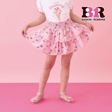 【サーティワン アイスクリーム】【接触冷感】総柄ティアードスカート(インパン付)