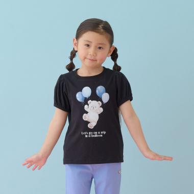 【UVカット・接触冷感】くまアソートプリントパフTシャツ