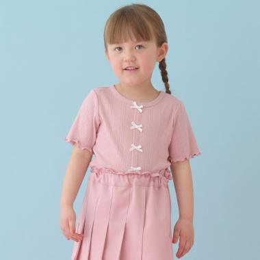 カーディガン風リボントップス